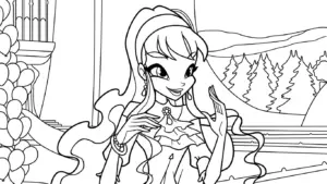 in tranh tô màu Winx cho bé 5 tuổi