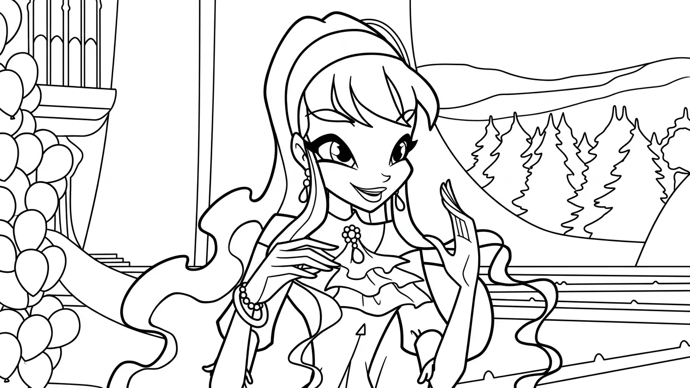 in tranh tô màu Winx cho bé 5 tuổi
