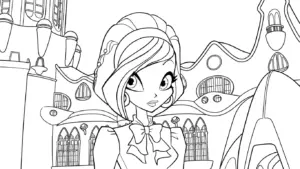 tranh tô màu Winx cho bé 4 tuổi
