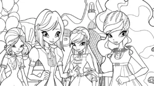 hình tô màu Winx cho bé 8 tuổi