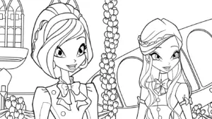 in tranh tô màu Winx cho bé