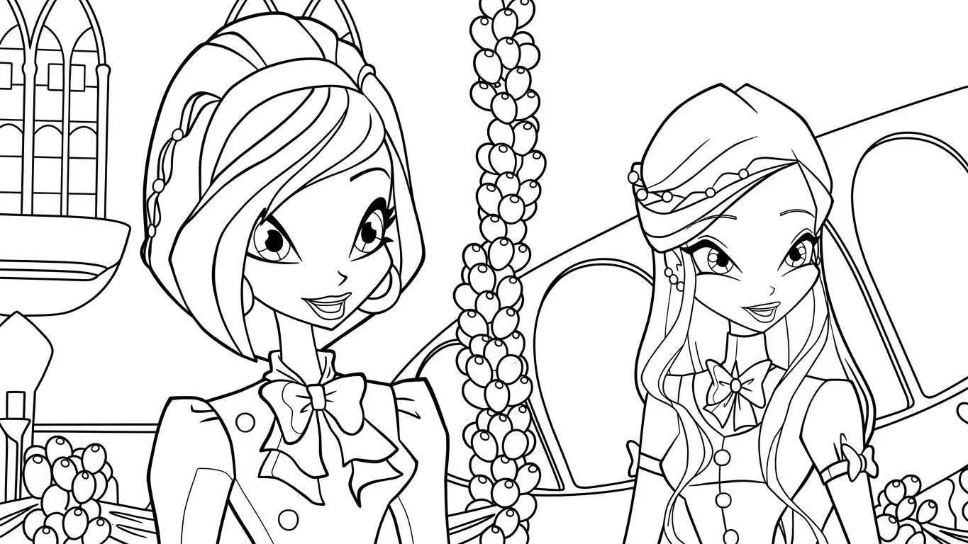 in tranh tô màu Winx cho bé