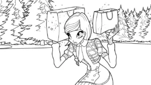 tranh tô màu Winx cho bé tải miễn phí