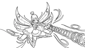 tranh tô màu Winx cho bé 5 tuổi miễn phí