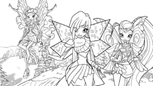 tải tranh tô màu Winx cho bé 7 tuổi