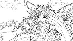 tải tranh tô màu Winx cho bé 6 tuổi