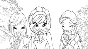 tải tranh tô màu Winx cho bé miễn phí