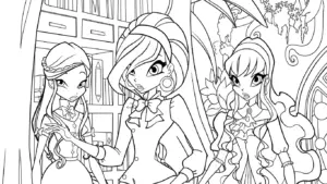 tranh tô màu Winx pdf