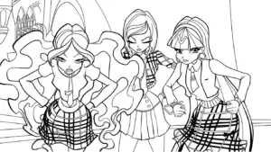 hình tô màu Winx cho bé 4 tuổi miễn phí