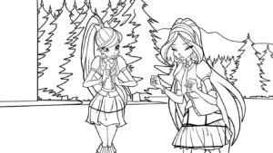 tranh tô màu Winx pdf
