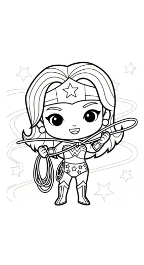 in tranh tô màu Tranh Tô Màu Wonder Woman 21 khổ A4