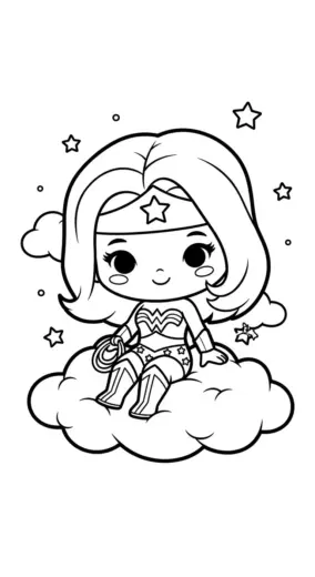 in hình tô màu Tranh Tô Màu Wonder Woman 29 cho bé