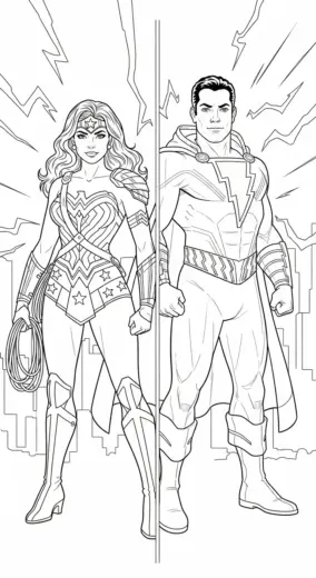 tải tranh tô màu Tranh Tô Màu Wonder Woman 30 cho bé