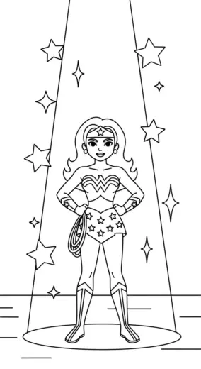 tranh tô màu Tranh Tô Màu Wonder Woman 35 rõ nét