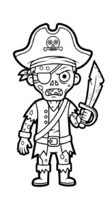 tải hình tô màu Zombie