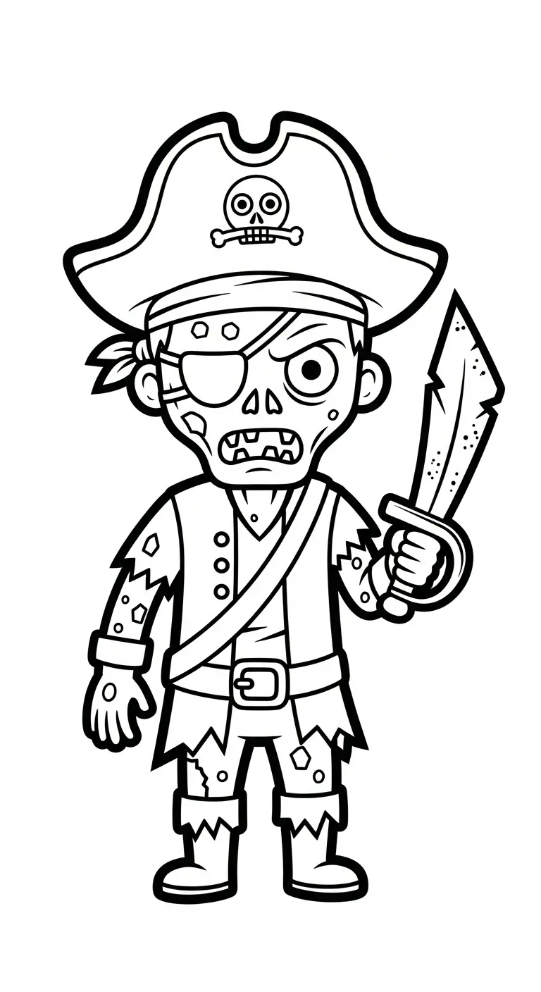 tải hình tô màu Zombie