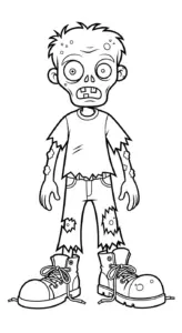 hình tô màu Zombie cho bé 7 tuổi