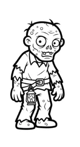hình tô màu Zombie rõ nét