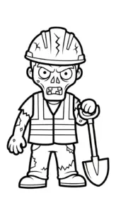 hình tô màu Zombie in ngay