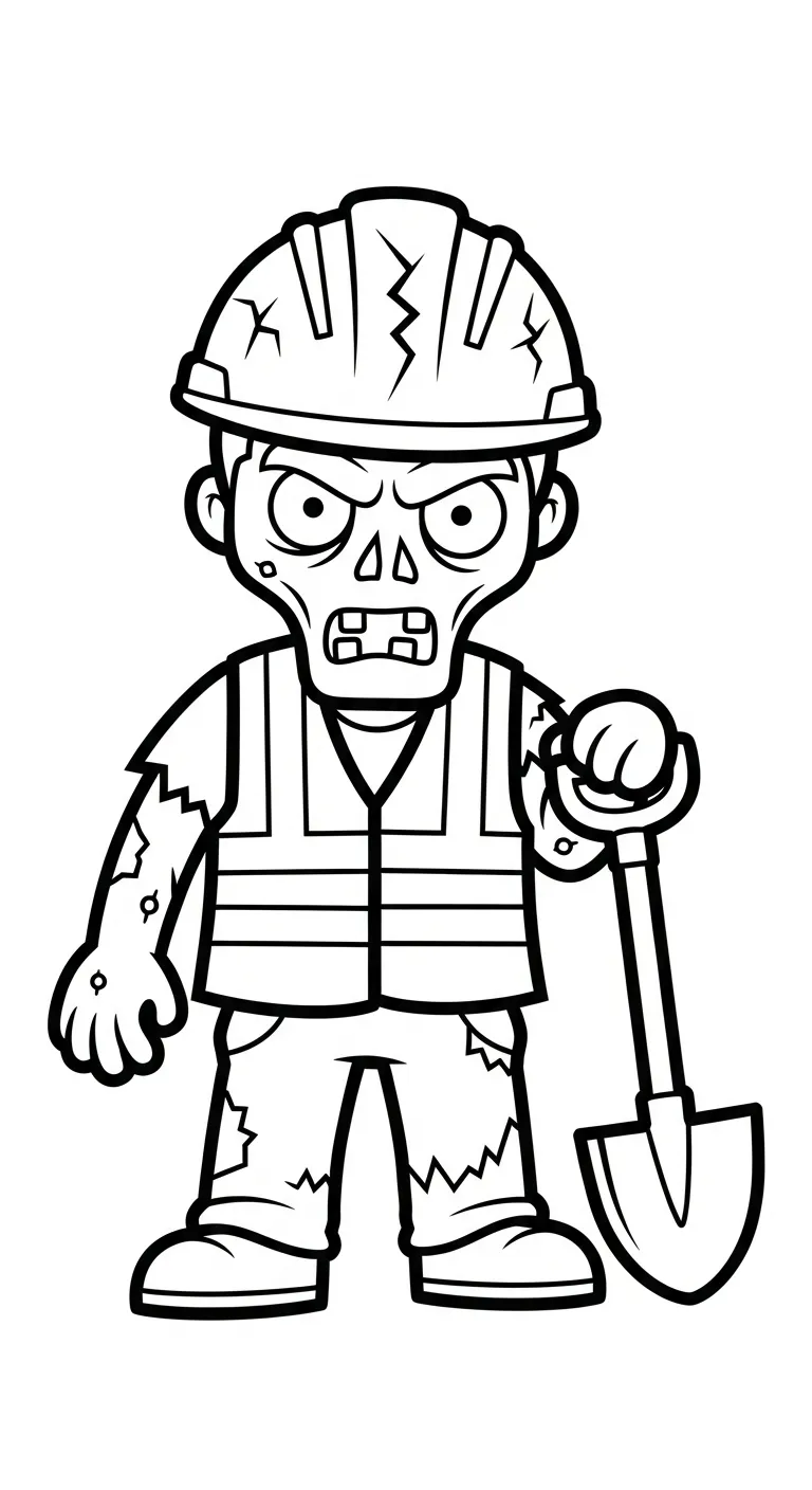 hình tô màu Zombie in ngay