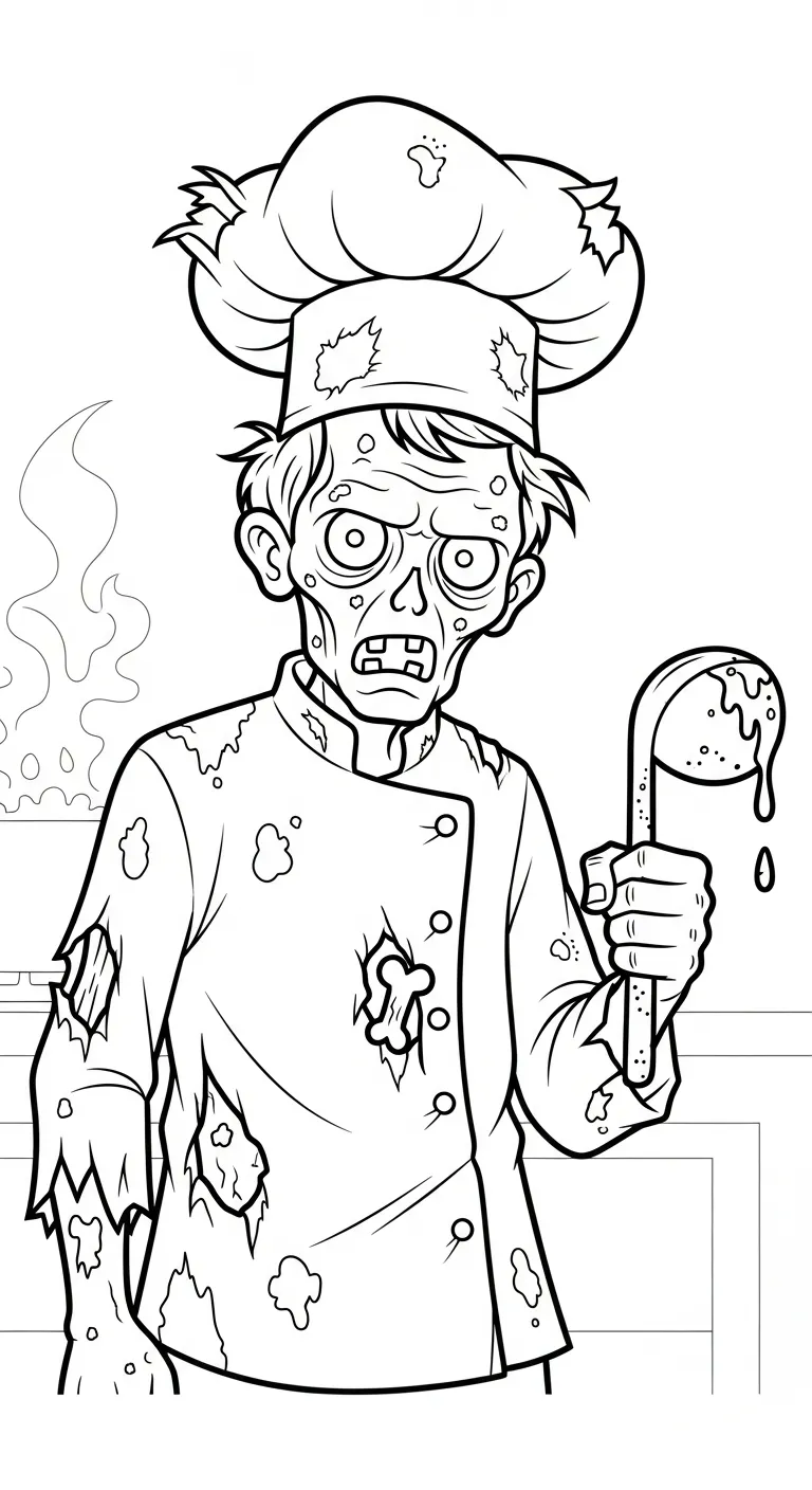 tải tranh tô màu Zombie cho bé 3 tuổi