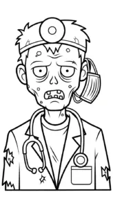 tranh tô màu Zombie cho bé mới nhất