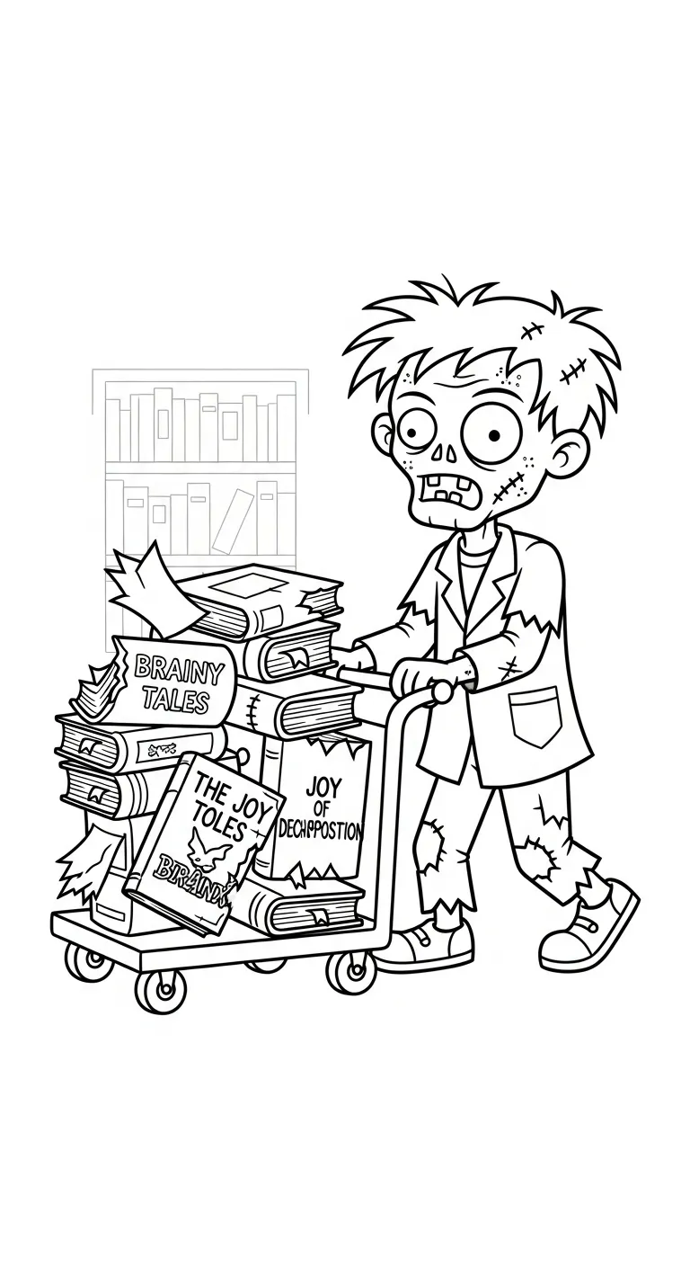 tranh tô màu Zombie cho trẻ em