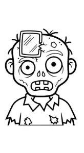 in hình tô màu Zombie cho bé 8 tuổi