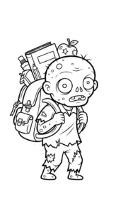download hình tô màu Zombie cho bé