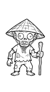 hình tô màu Zombie cho trẻ em