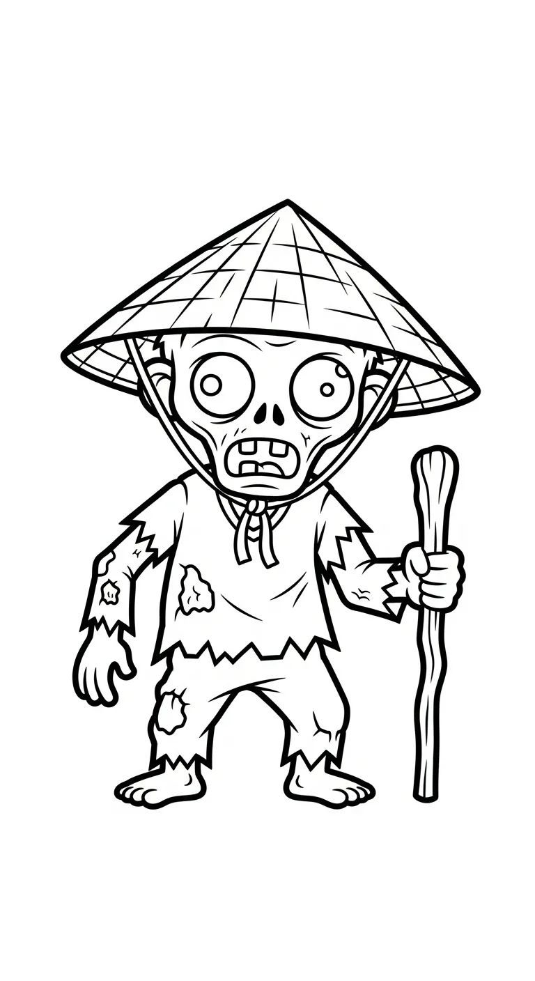 hình tô màu Zombie cho trẻ em