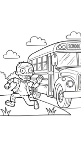 tải tranh tô màu Zombie cho bé miễn phí