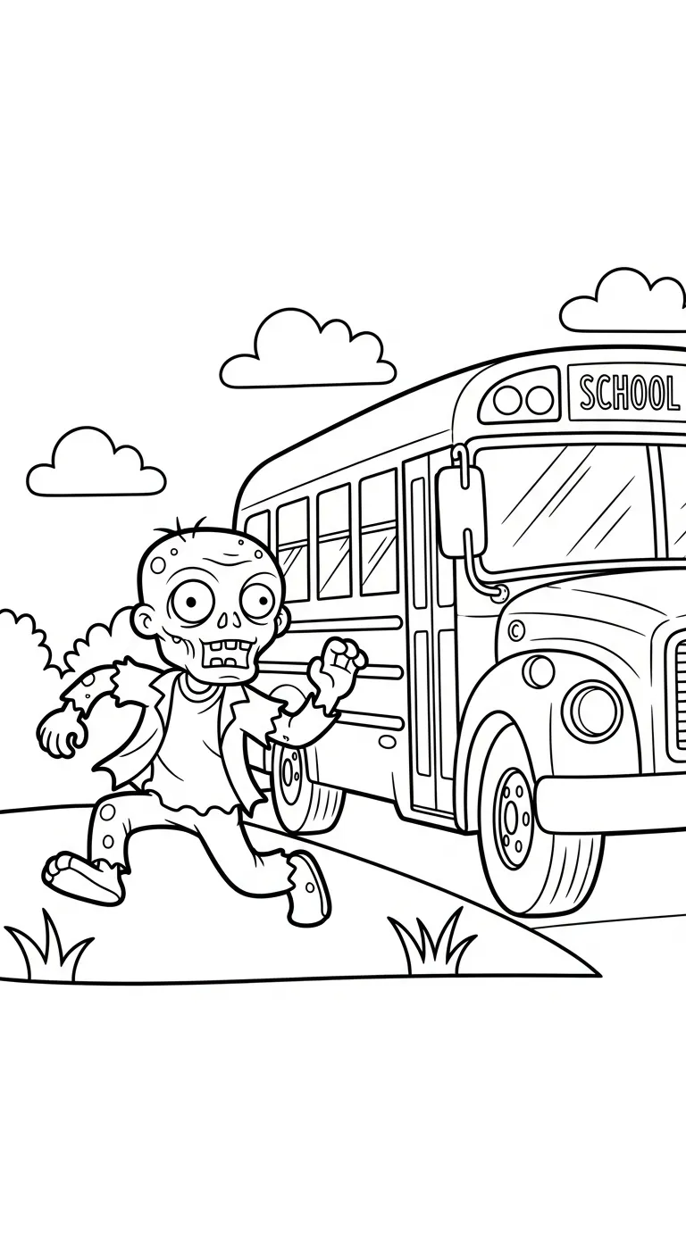 tải tranh tô màu Zombie cho bé miễn phí