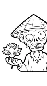 tải file tranh tô màu Zombie