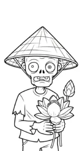 download hình tô màu Zombie miễn phí