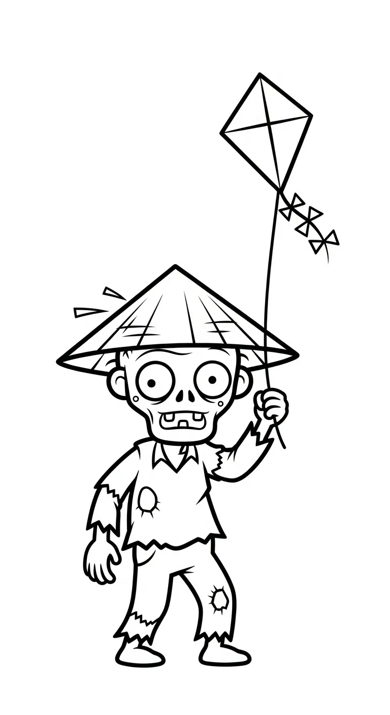 tranh tô màu Zombie cho bé 4 tuổi