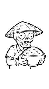 hình tô màu Zombie cho bé 6 tuổi miễn phí