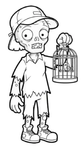 tranh tô màu Zombie cho bé 7-8 tuổi