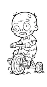 hình tô màu Zombie cho bé