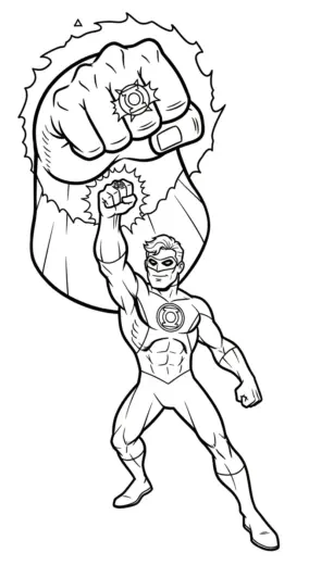 tải tranh tô màu Green Lantern chất lượng cao