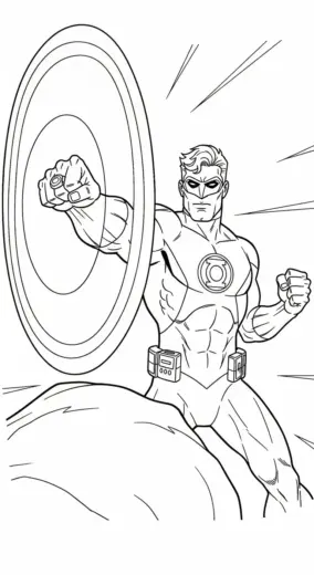 tranh tô màu Green Lantern pdf