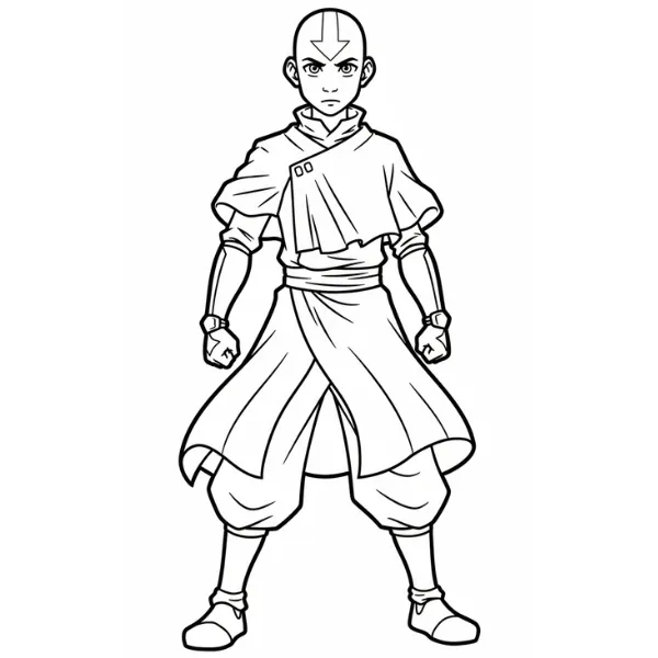 Tranh tô màu Aang