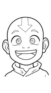 tranh tô màu Aang cho bé 8 tuổi