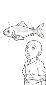hình tô màu Aang cho bé đơn giản