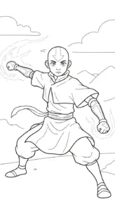 tranh tô màu Aang pdf