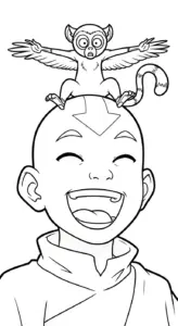 tải file tranh tô màu Aang