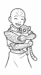tải tranh tô màu Aang cho bé 6 tuổi