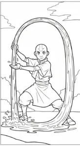 tải file tranh tô màu Aang