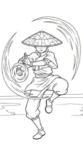 download hình tô màu Aang cho bé