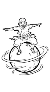 in tranh tô màu Aang cho bé
